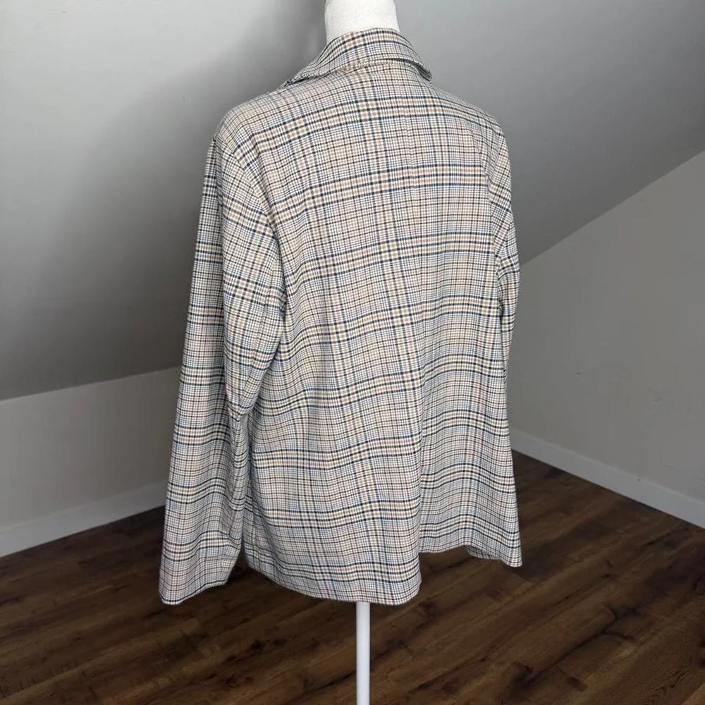 J.Jill Petite Plaid Blazer Size L – Dark Academia Fall Preppy Office Siren